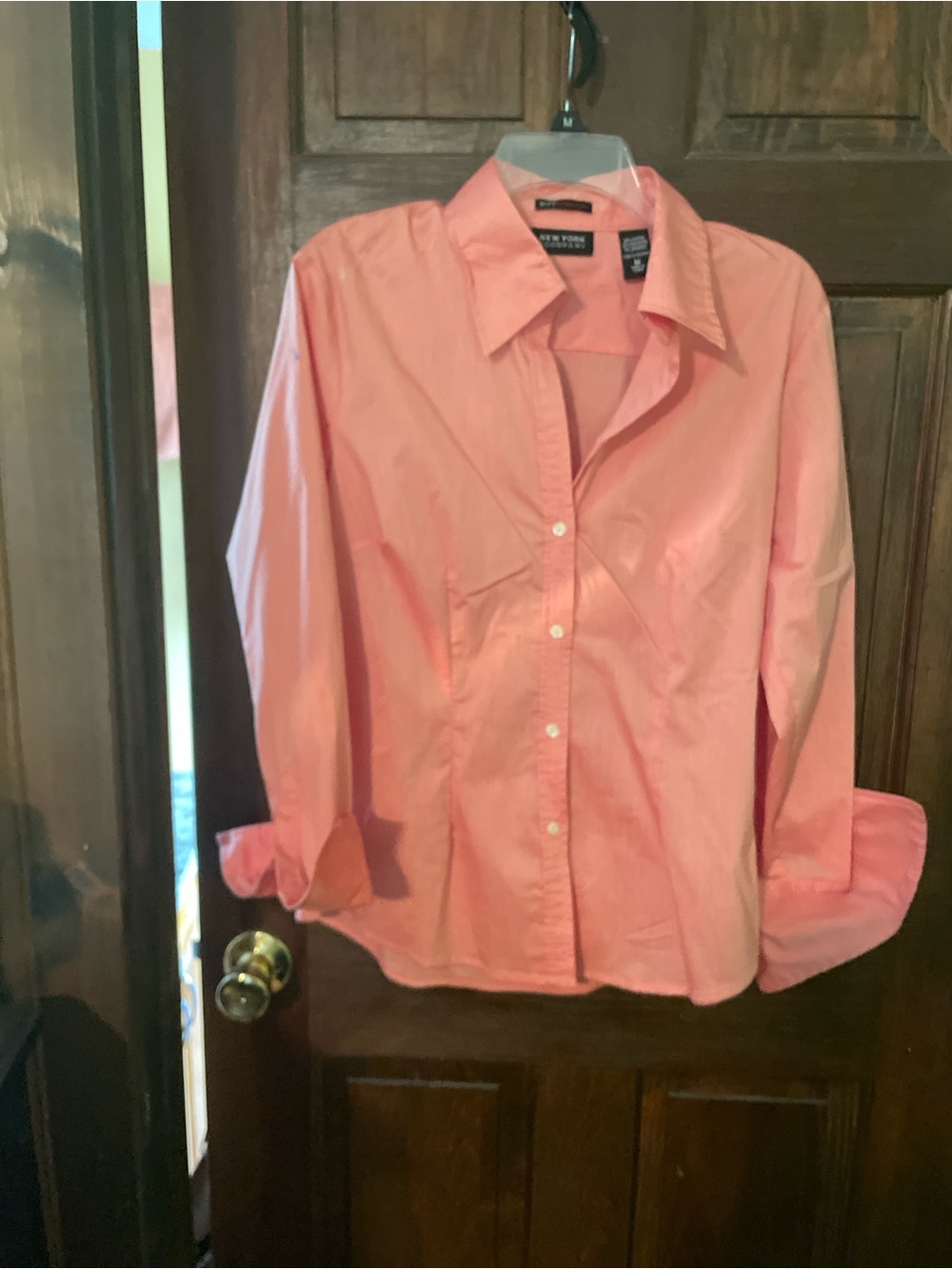 New York & Company City Stretch
Coral Button-Up Shirt